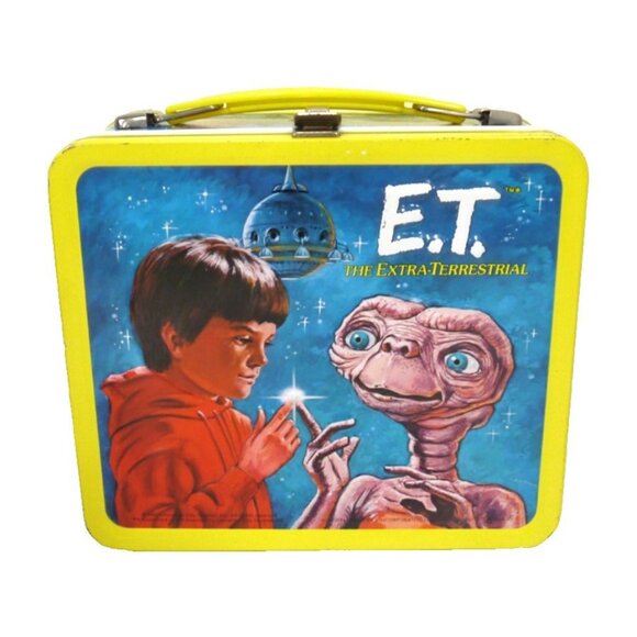 Vintage ET The Extraterrestrial metal lunch box 7 x 8 x 4" ALADDIN 1982 - Picture 1 of 7